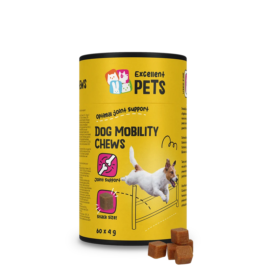 Przysmaki do żucia dla psów wspierające stawy, 60 sztuk – Excellent Pets Dog Mobility Soft Chews - obrazek 1