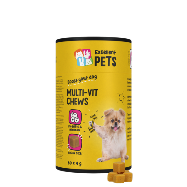 Multiwitaminowe gryzaki dla psów, 60 sztuk – Excellent Pets Multi-Vit Soft Chews