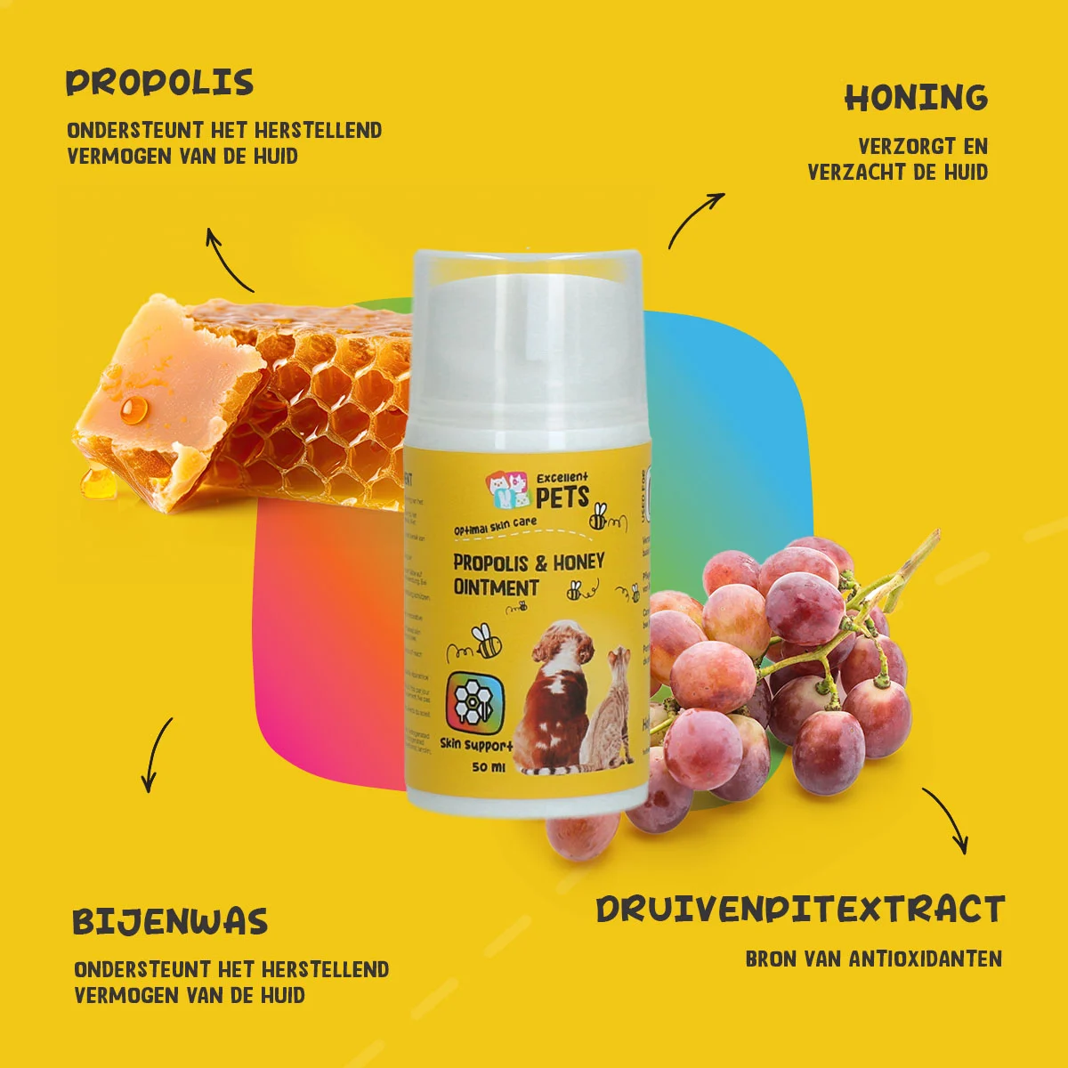 Maść do pielęgnacji skóry z propolisem i miodem, 50 ml – Excellent Pets Propolis & Honey Ointment - obrazek 5
