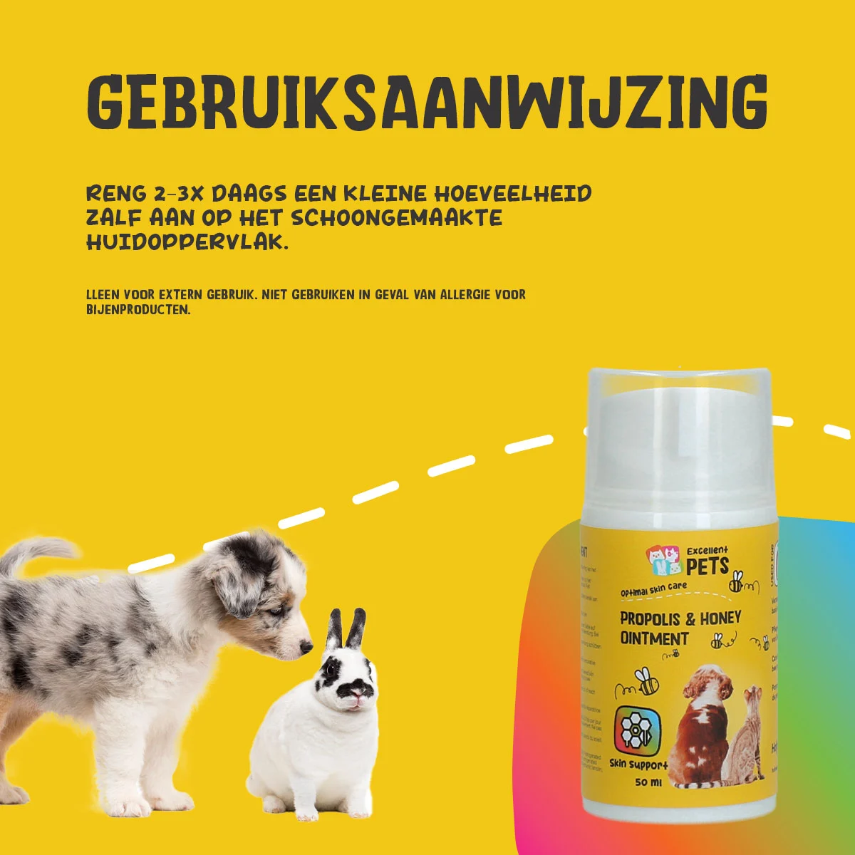 Maść do pielęgnacji skóry z propolisem i miodem, 50 ml – Excellent Pets Propolis & Honey Ointment - obrazek 6