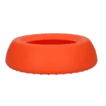 Silikonowa miska dla psa na karmę i wodę z rantem przeciwrozlewowym, 800 ml, pomarańczowa – Excellent Pets No-Spill Bowl - obrazek 3