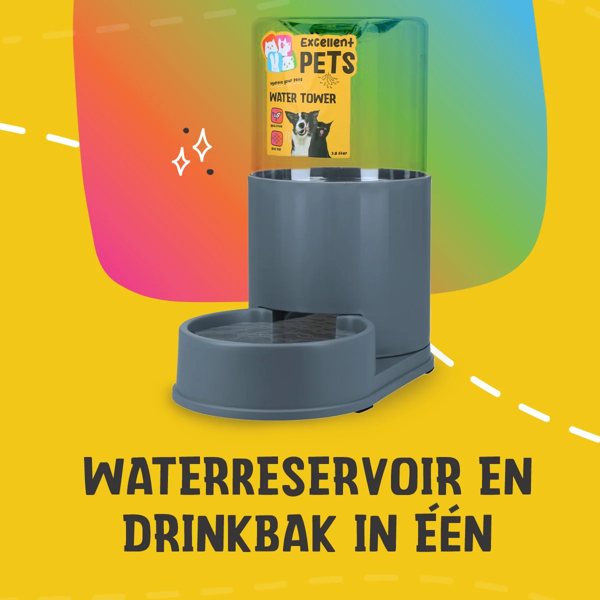 Wieża pojąca z miską 3,8 l – Excellent Pets Water Tower - obrazek 5