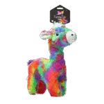 Pluszowa zabawka dla psa z materiału z recyklingu, z piszczałką, L, 32 x 16 cm – FantaZoo Alpaca