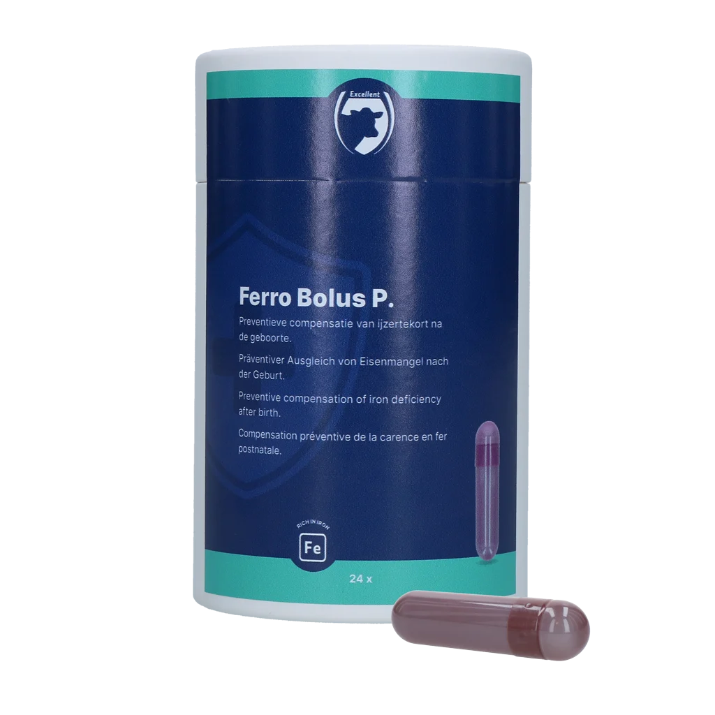 Bolus żelazowy dla cieląt, 24 x 8,5 g – Excellent Ferro Bolus P - obrazek 1