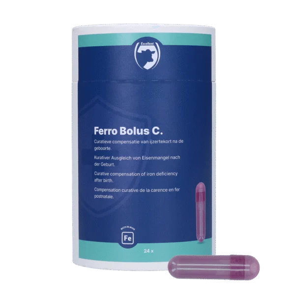 Bolus żelazowy dla cieląt, 24 x 9,5 g – Excellent Ferro Bolus C