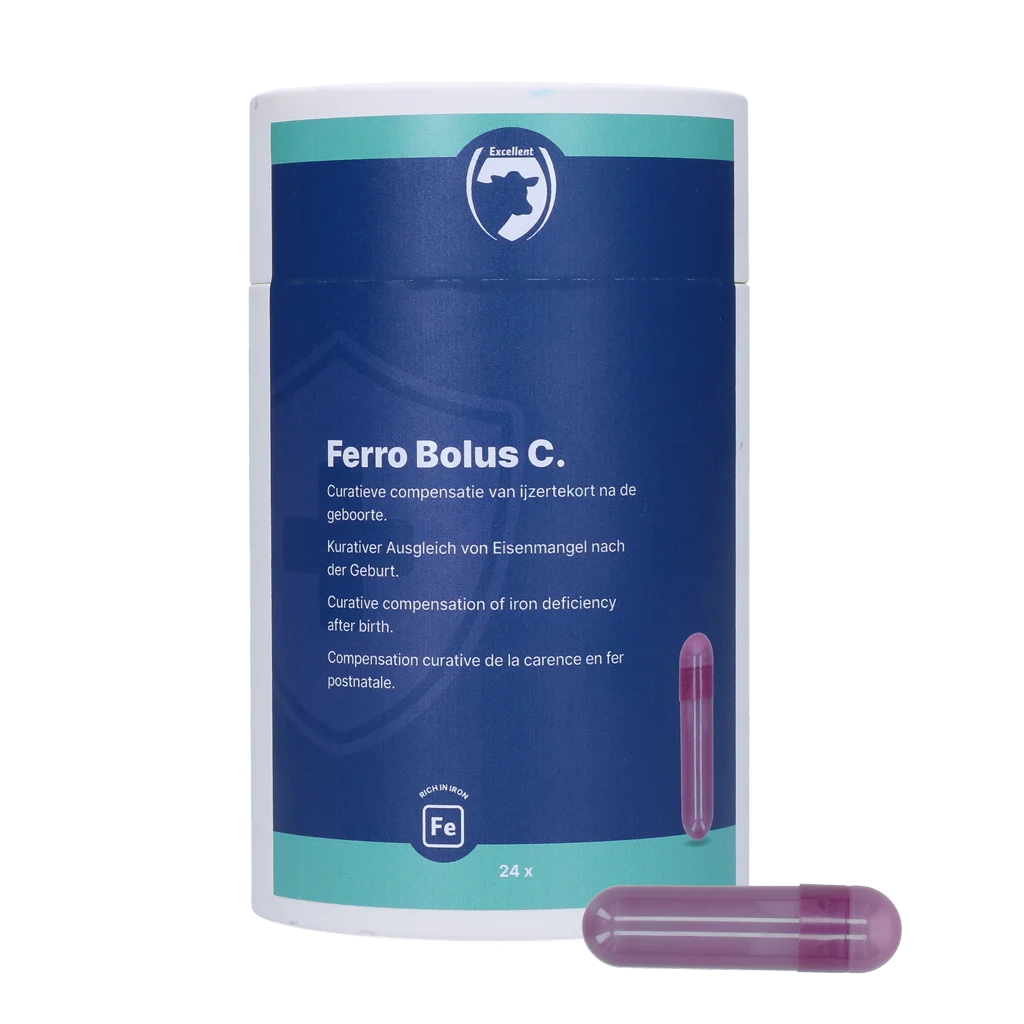 Bolus żelazowy dla cieląt, 24 x 9,5 g – Excellent Ferro Bolus C - obrazek 1