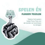 Bawełniany sznur do przeciągania z piłką, 24 cm – Floss Toss Natural Dental Ropes Dental Rope Exteme Ball - obrazek 2