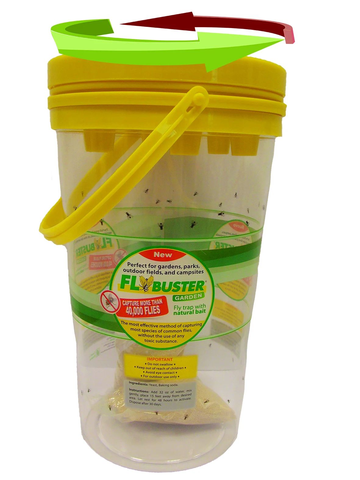 Pułapka na muchy na zewnątrz z 40 g atraktantu – Flybuster Garden Trap - obrazek 6