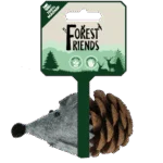 Myszka do zabawy dla kota z szyszki i filcu z Madnip, szara, 8 cm – Forest Friends Mouse
