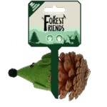 Zabawka w kształcie myszy dla kotów z szyszki i filcu z Madnip, zielona, 8 cm – Forest Friends Mouse