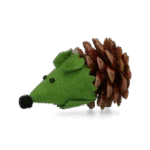 Zabawka w kształcie myszy dla kotów z szyszki i filcu z Madnip, zielona, 8 cm – Forest Friends Mouse - obrazek 2
