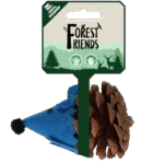 Zabawka w kształcie myszy dla kotów z szyszki i filcu z Madnip, niebieska, 8 cm – Forest Friends Mouse