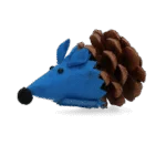 Zabawka w kształcie myszy dla kotów z szyszki i filcu z Madnip, niebieska, 8 cm – Forest Friends Mouse - obrazek 2