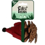 Myszka dla kota z szyszki i filcu z Madnipem, czerwona, 8 cm – Forest Friends Mouse