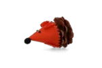 Zabawka myszka dla kota z szyszki i filcu z Madnip, pomarańczowa, 8 cm – Forest Friends Mouse - obrazek 2