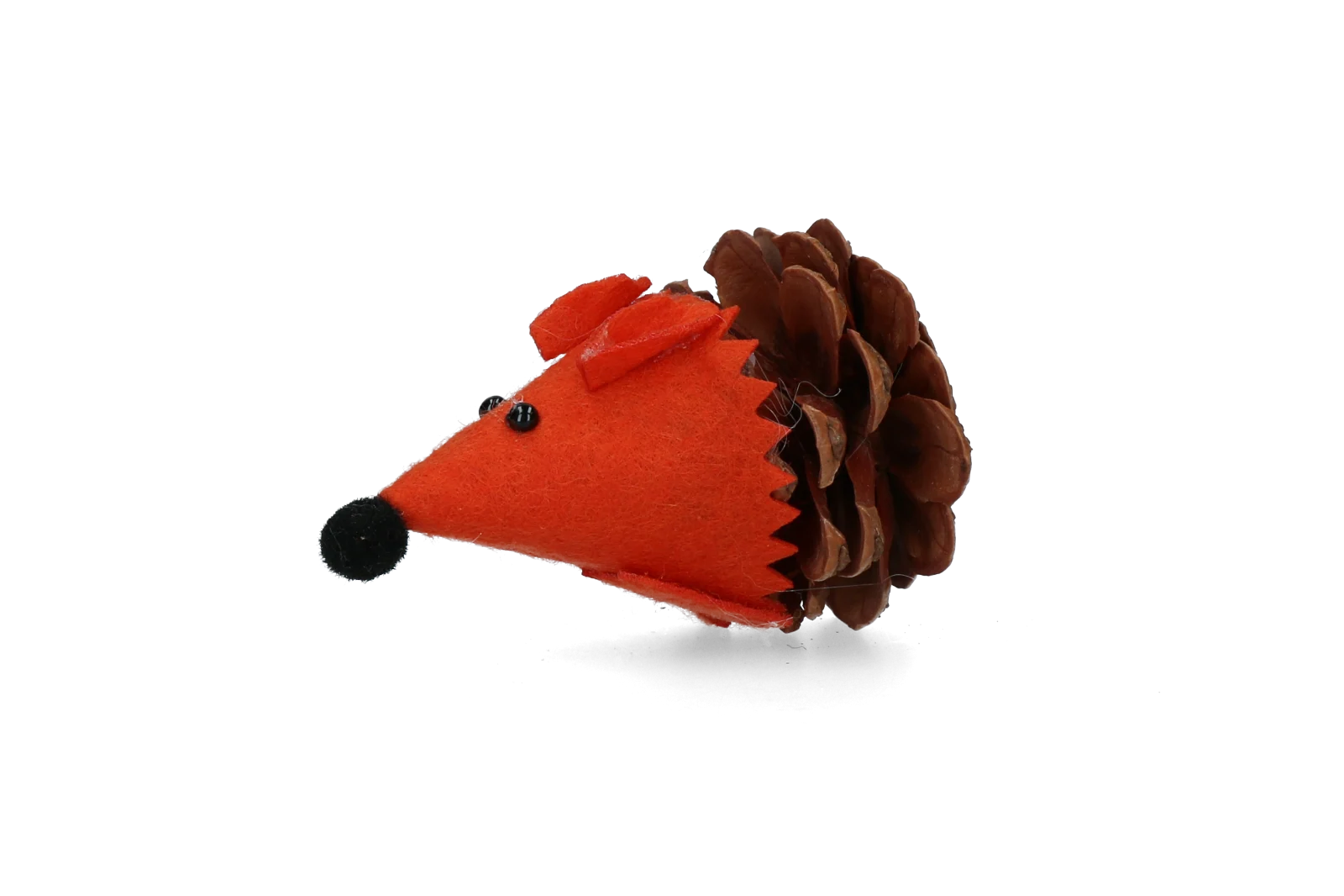 Zabawka myszka dla kota z szyszki i filcu z Madnip, pomarańczowa, 8 cm – Forest Friends Mouse - obrazek 2