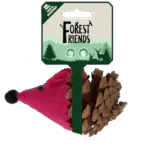 Zabawka myszka dla kota z szyszki i filcu z Madnip, różowa, 8 cm – Forest Friends Mouse