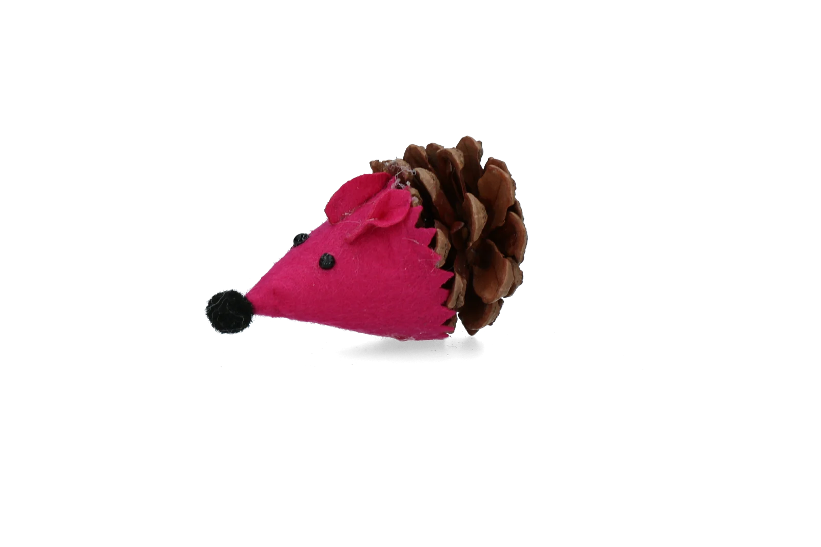 Zabawka myszka dla kota z szyszki i filcu z Madnip, różowa, 8 cm – Forest Friends Mouse - obrazek 2