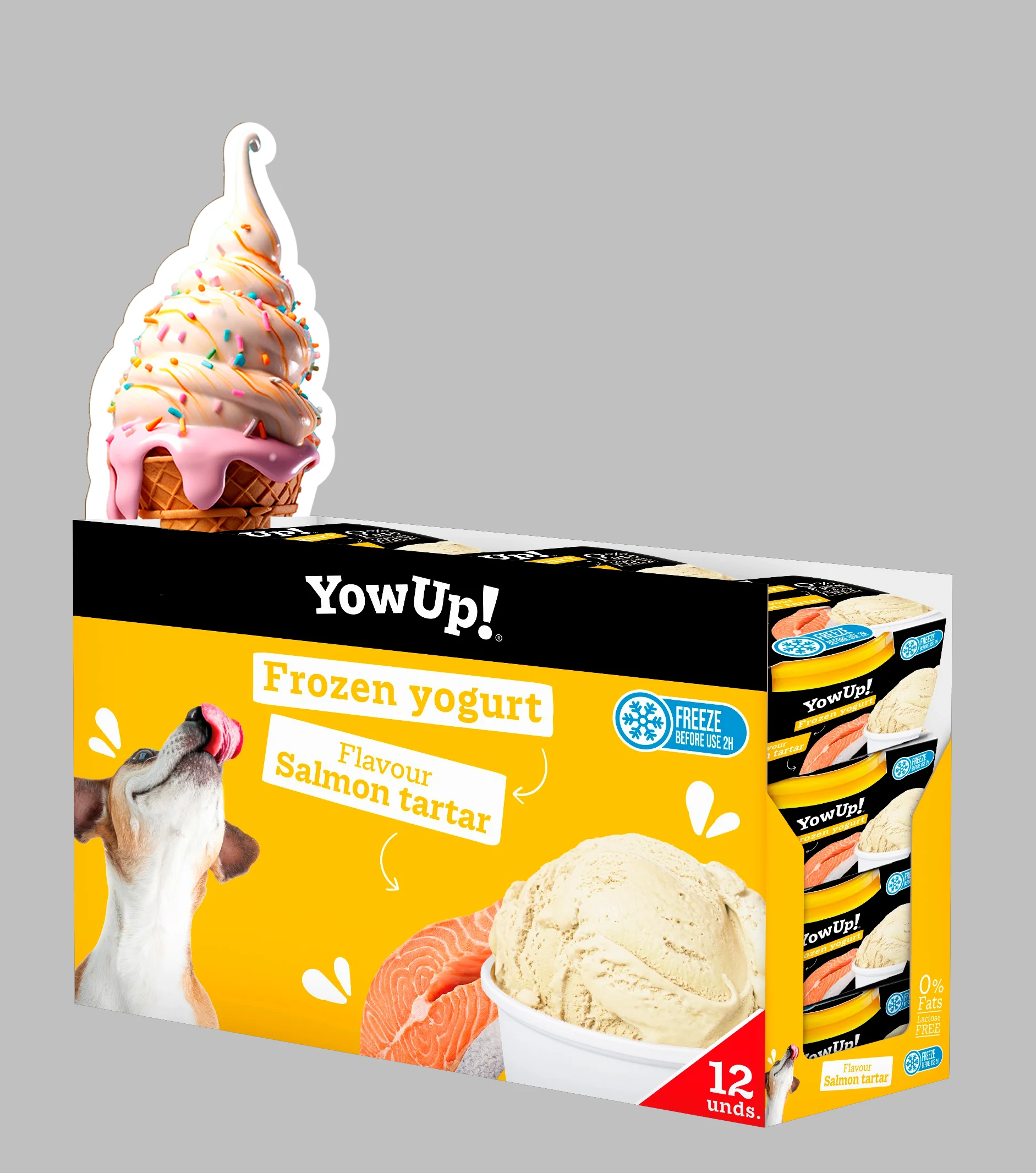 Mrożony jogurt dla psów i kotów z tartarem z łososia, 110 g – YowUp! Frozen Yoghurt Salmon Tartar - obrazek 2