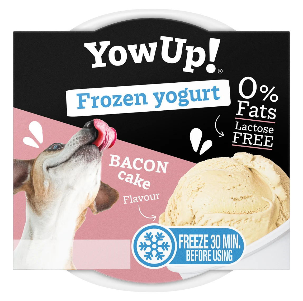 Mrożona przekąska jogurtowa dla psów i kotów, Bacon Cake, 110 g – YowUp! Frozen Yoghurt Bacon Cake - obrazek 1