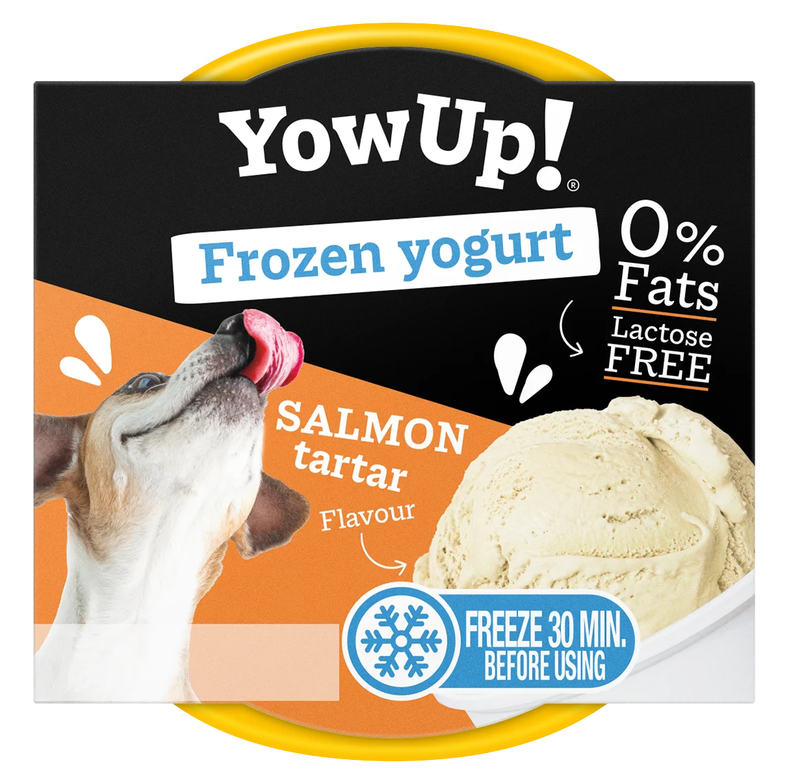 Mrożony jogurt dla psów i kotów z tartarem z łososia, 110 g – YowUp! Frozen Yoghurt Salmon Tartar - obrazek 1