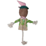 Zabawka do przeciągania Strach na wróble z szeleszczącym tułowiem i sznurem – Garden Paws Scarecrow Scary Harry M - obrazek 3