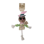 Zabawka do przeciągania w kształcie stracha na wróble ze szeleszczącym tułowiem i sznurem – Garden Paws Scarecrow Scary Harry S