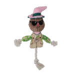 Zabawka do przeciągania w kształcie stracha na wróble ze szeleszczącym tułowiem i sznurem – Garden Paws Scarecrow Scary Harry S - obrazek 2
