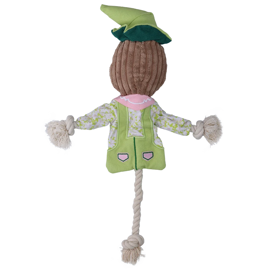 Zabawka do przeciągania – strach na wróble z szeleszczącym tułowiem i sznurem – Garden Paws Scarecrow Indy Fields M - obrazek 3