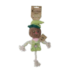Zabawka do przeciągania Strach na wróble z szeleszczącym tułowiem i liną – Garden Paws Scarecrow Indy Fields S