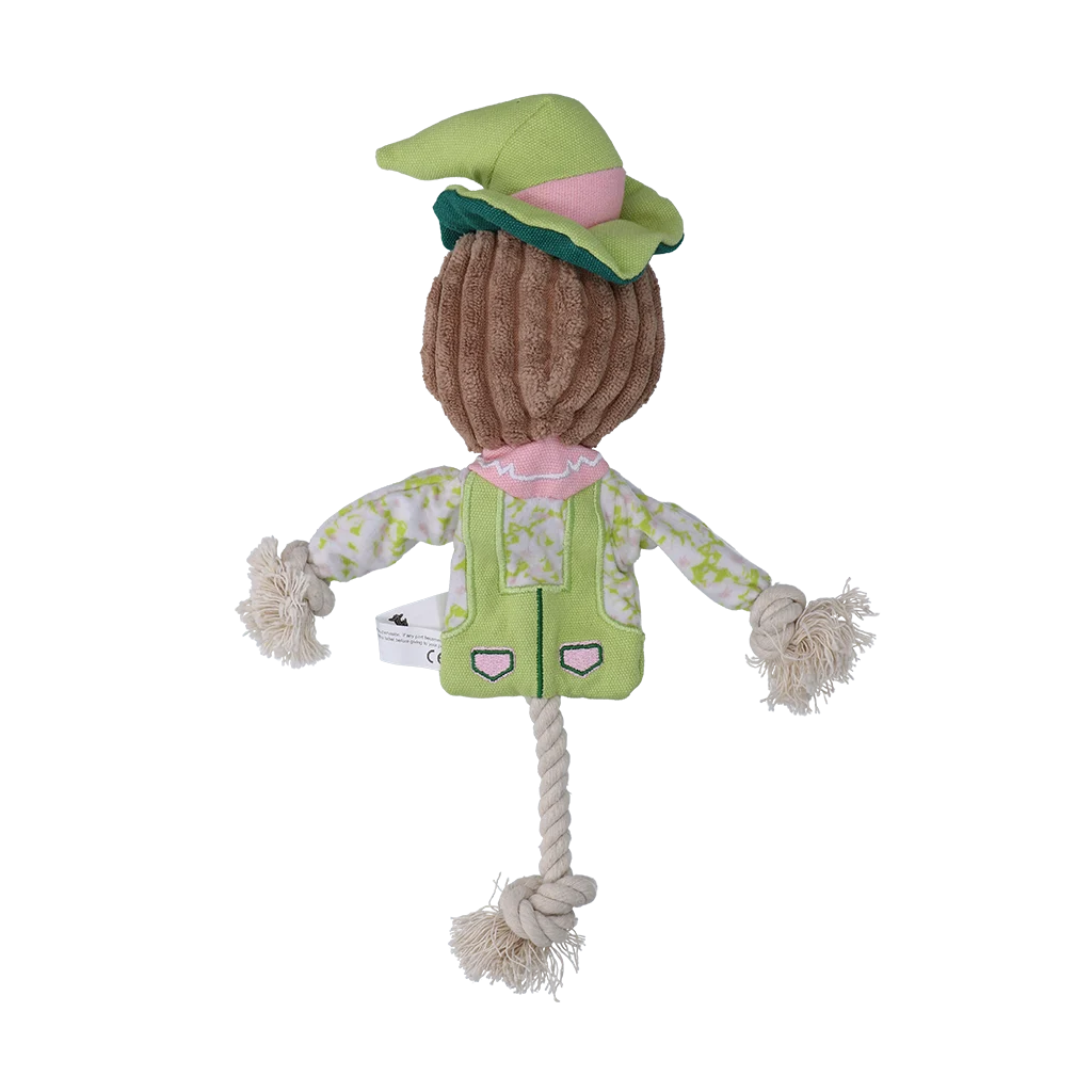 Zabawka do przeciągania Strach na wróble z szeleszczącym tułowiem i liną – Garden Paws Scarecrow Indy Fields S - obrazek 3