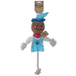 Zabawka do przeciągania Strach na wróble z szeleszczącym tułowiem i liną – Garden Paws Scarecrow Calvin Crow M