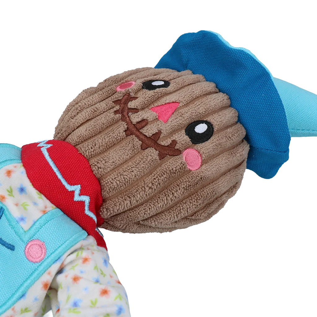 Zabawka do przeciągania Strach na wróble z szeleszczącym tułowiem i liną – Garden Paws Scarecrow Calvin Crow M - obrazek 4