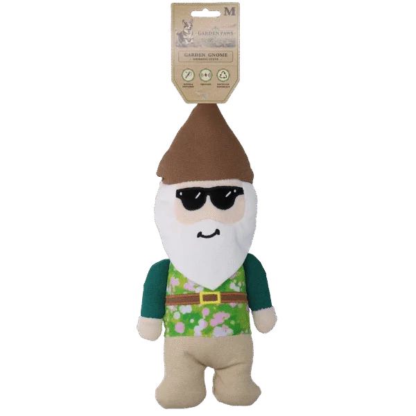 Pluszowa zabawka dla psa Krasnal ogrodowy z piszczałką M – Garden Paws Garden Gnome Smirking Steve M