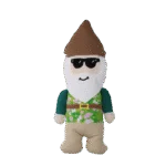 Pluszowa zabawka dla psa Krasnal ogrodowy z piszczałką M – Garden Paws Garden Gnome Smirking Steve M - obrazek 2