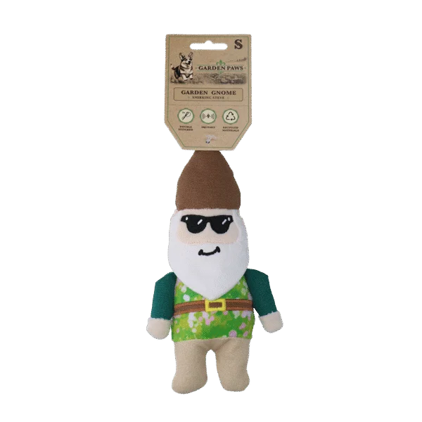 Pluszowa zabawka dla psa Krasnal ogrodowy z piszczałką S – Garden Paws Garden Gnome Smirking Steve S