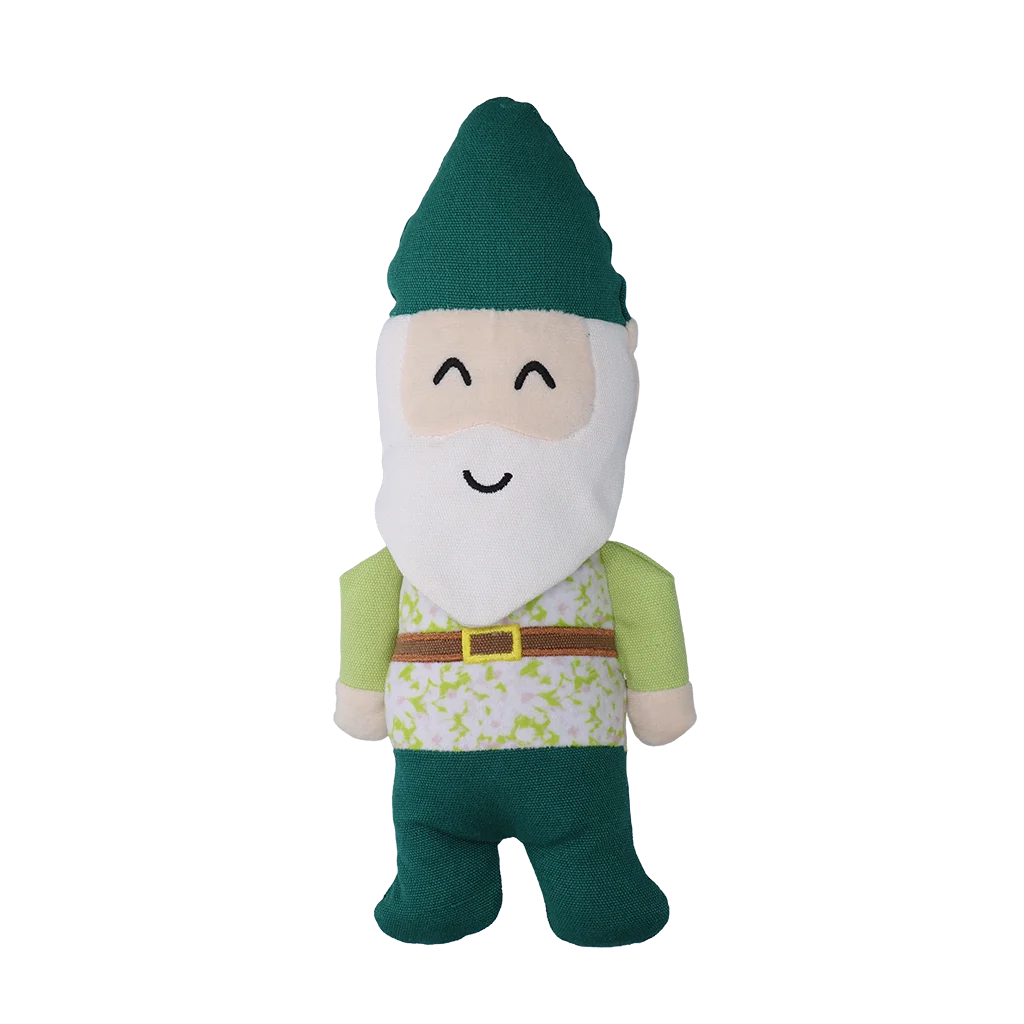 Pluszowa zabawka dla psa, krasnal ogrodowy z piszczałką M – Garden Paws Garden Gnome Gentle George M - obrazek 2