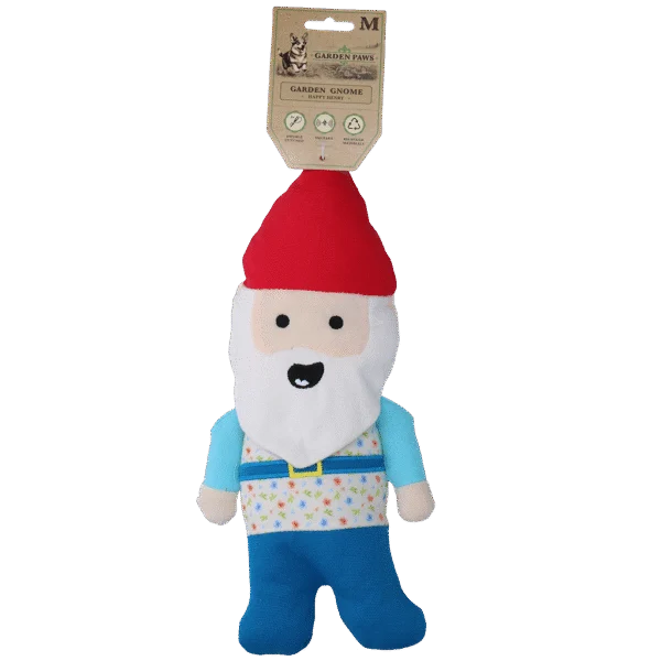 Pluszowa zabawka dla psa Gnom ogrodowy z piszczałką M – Garden Paws Garden Gnome Happy Henry M