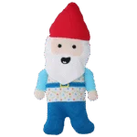 Pluszowa zabawka dla psa Gnom ogrodowy z piszczałką M – Garden Paws Garden Gnome Happy Henry M - obrazek 2