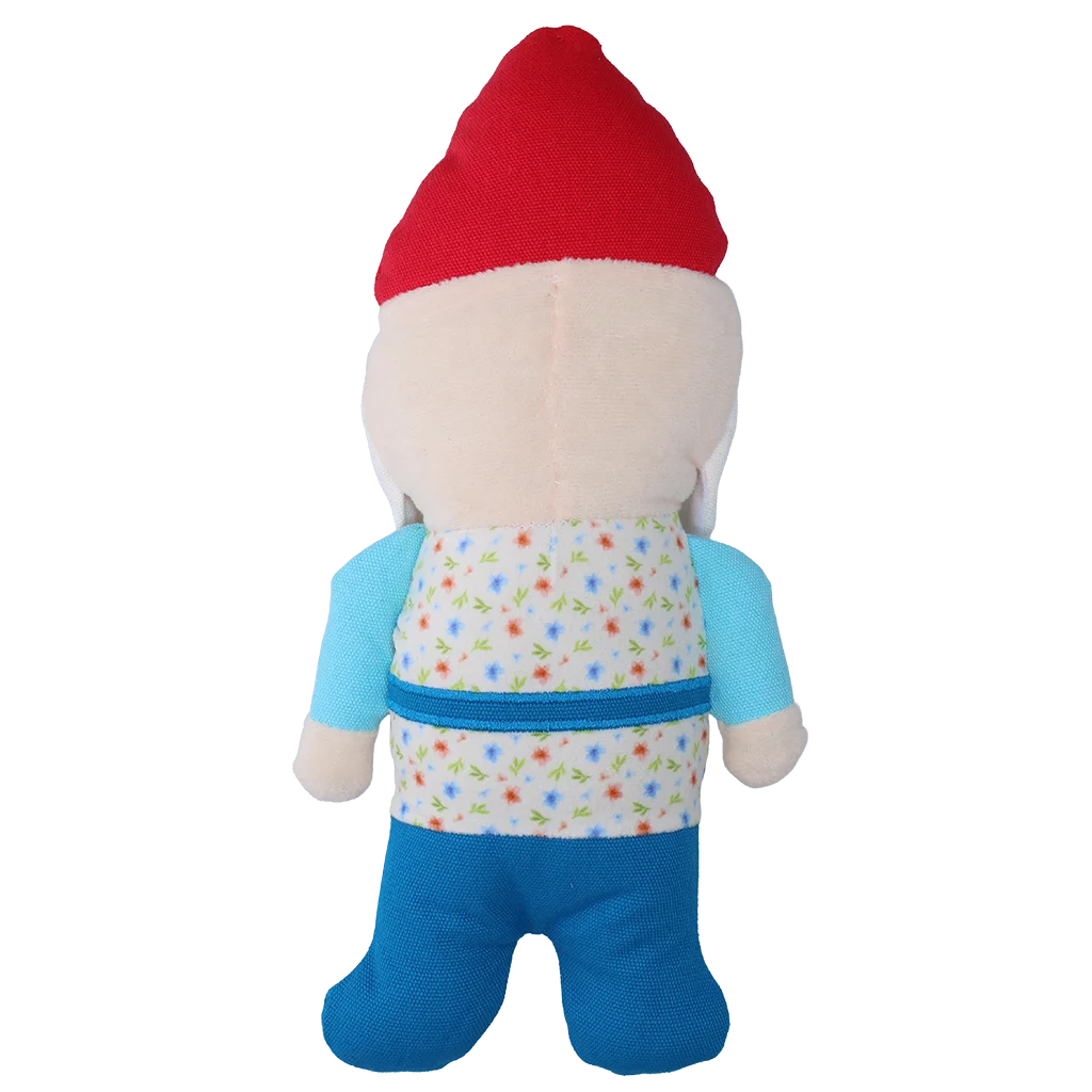 Pluszowa zabawka dla psa Gnom ogrodowy z piszczałką M – Garden Paws Garden Gnome Happy Henry M - obrazek 3