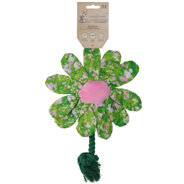 Pluszowa zabawka dla psa Kwiat ze sznurem M – Garden Paws Flower Summer Shrubs M