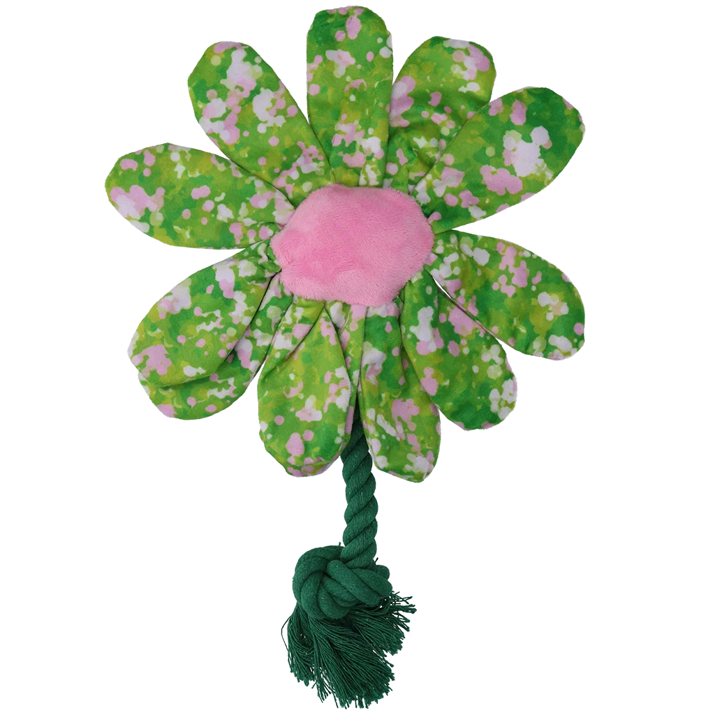 Pluszowa zabawka dla psa Kwiat ze sznurem M – Garden Paws Flower Summer Shrubs M - obrazek 2