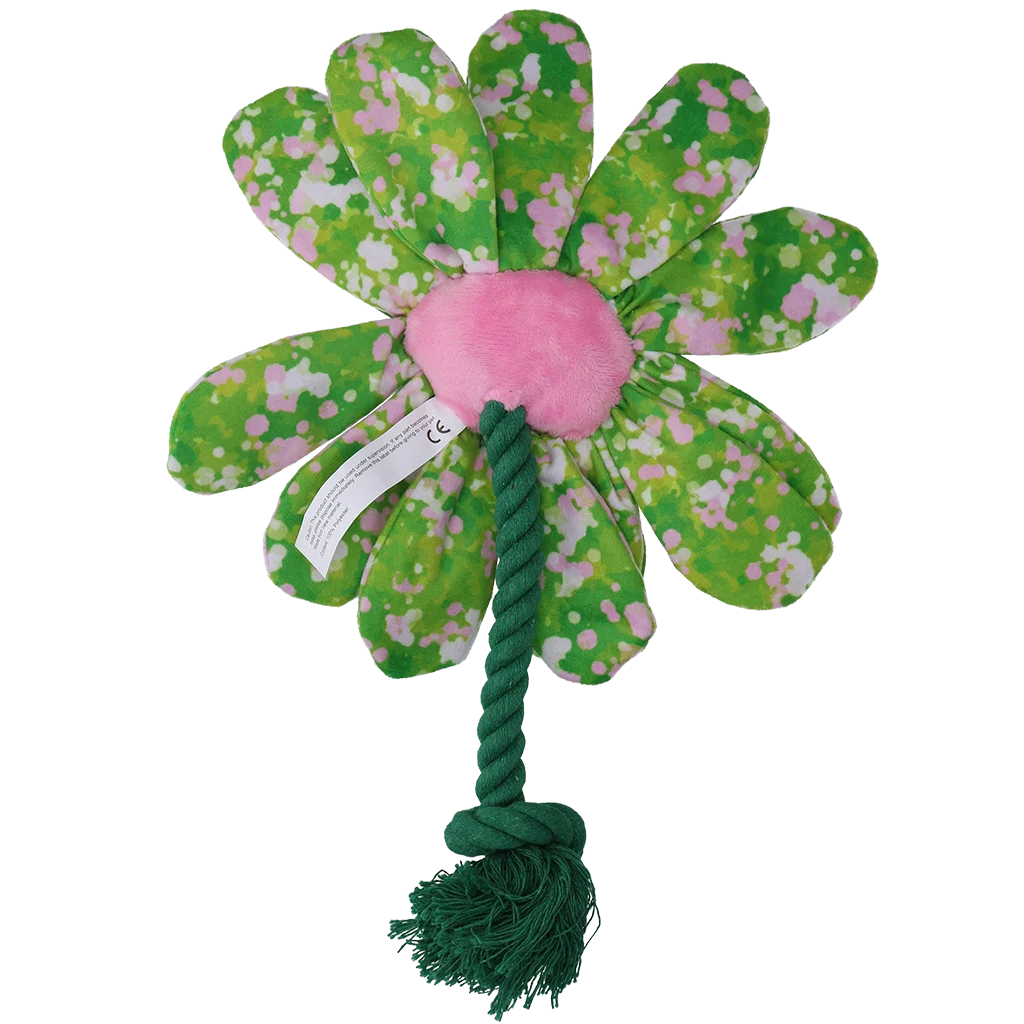 Pluszowa zabawka dla psa Kwiat ze sznurem M – Garden Paws Flower Summer Shrubs M - obrazek 3