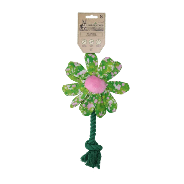 Pluszowa zabawka dla psa Kwiat ze sznurem S – Garden Paws Flower Summer Shrubs S