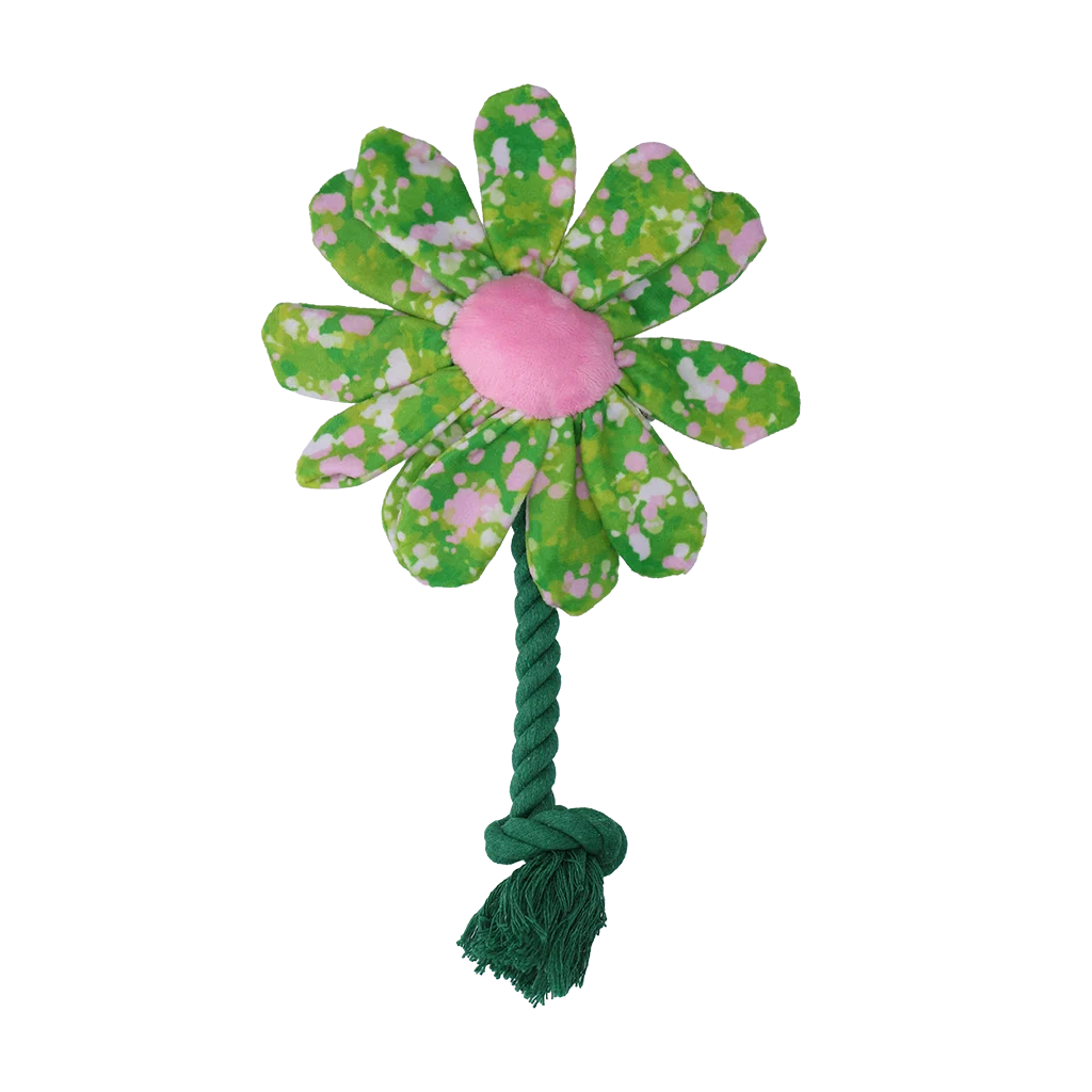 Pluszowa zabawka dla psa Kwiat ze sznurem S – Garden Paws Flower Summer Shrubs S - obrazek 2