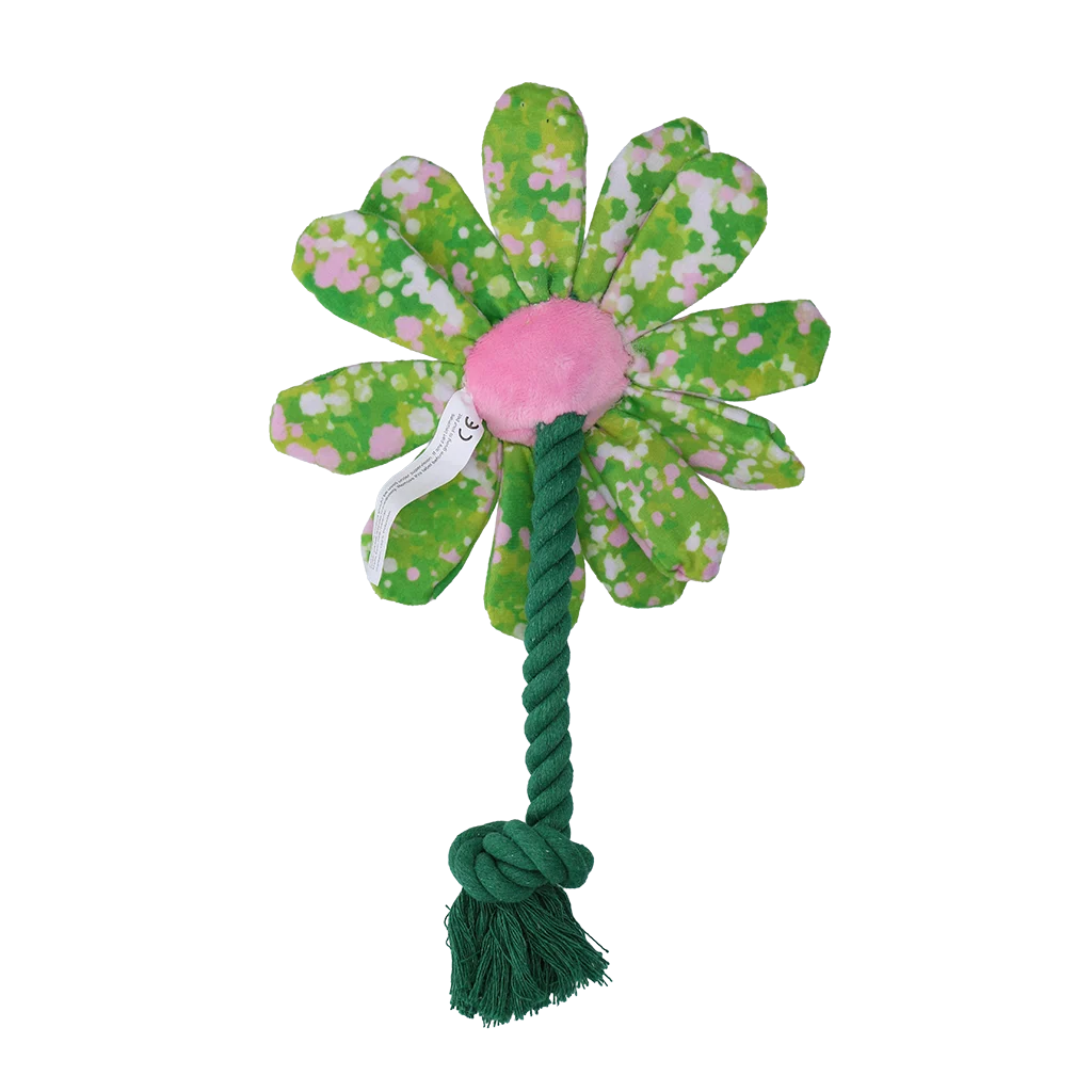 Pluszowa zabawka dla psa Kwiat ze sznurem S – Garden Paws Flower Summer Shrubs S - obrazek 3