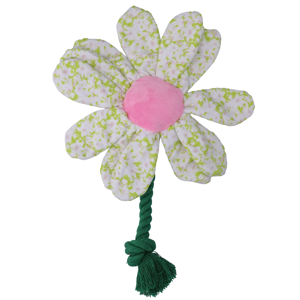 Pluszowa zabawka dla psa, kwiatek ze sznurem, M – Garden Paws Flower Spring Sakura - obrazek 2