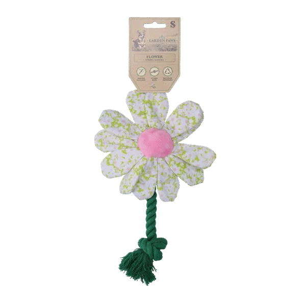 Przytulanka dla psa w kształcie kwiatu ze sznurem, S – Garden Paws Flower Spring Sakura
