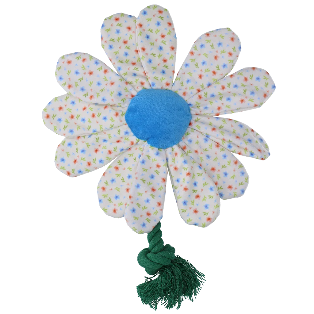 Pluszowa zabawka dla psa Kwiat z liną, M – Garden Paws Flower Sky Flowers - obrazek 2