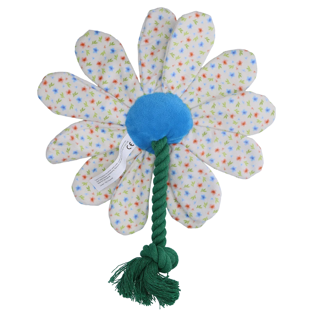 Pluszowa zabawka dla psa Kwiat z liną, M – Garden Paws Flower Sky Flowers - obrazek 3